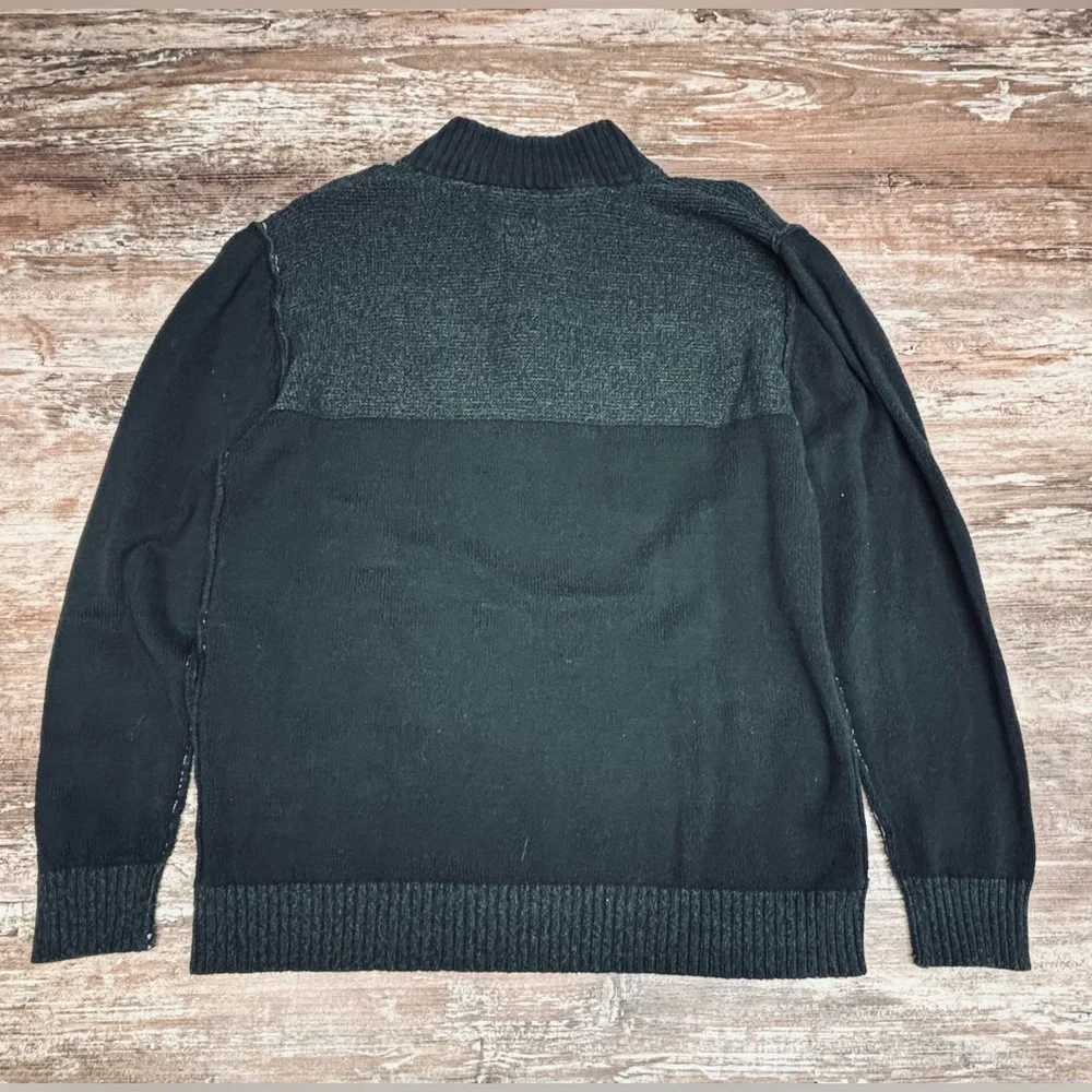 JB Holt Buckle | VGUC Quarter Button Barlow Lincoln Henley Sweater Black Large